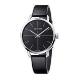 Calvin Klein Even Black Dial Black Leather Strap Watch for Women - K7B231CZ Buy Now By Calvin Klein