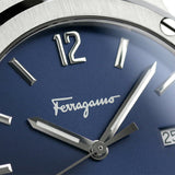 Salvatore Ferragamo F-80 Classic Blue Dial Blue Leather Strap Watch for Men - SFDT00719 Buy Now By Salvatore Ferragamo