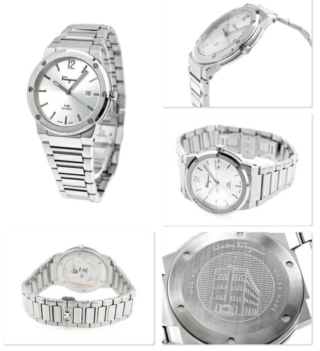 Salvatore Ferragamo F-80 Classic Silver Dial Silver Steel Strap Watch for Men - SFDT02223 Buy Now By Salvatore Ferragamo