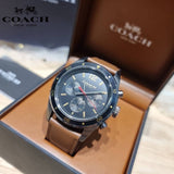 Coach Sullivan Chronograph Black Dial Brown Leather Strap Watch for Men - 14602070 Buy Now By Coach