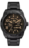 Fossil Bronson Automatic Skeleton Black Dial Black Steel Strap Watch for Men - ME3256 Buy Now By Fossil