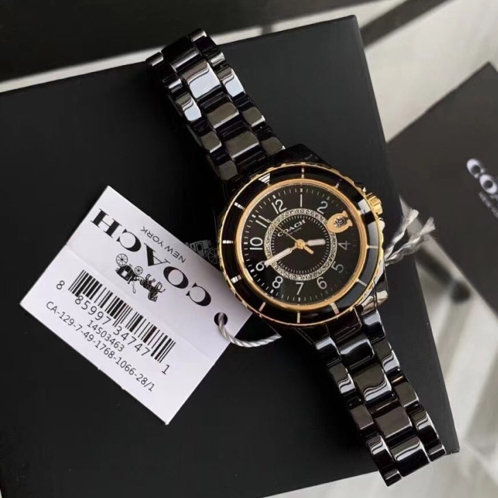 Coach Preston Black Dial Black Steel Strap Watch for Women - 14503461 Buy Now By Coach