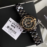 Coach Preston Black Dial Black Steel Strap Watch for Women - 14503461 Buy Now By Coach