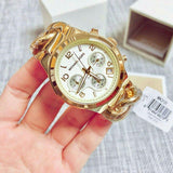 Michael Kors Runway Twist Gold Dial Gold Stainless Steel Strap Watch for Women - MK3131 Buy Now By Michael Kors