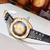 Versace Shadov Gold Dial Green Leather Strap Watch For Women - VEBM01018 Buy Now By Versace