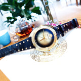 Versace Shadov Gold Dial Green Leather Strap Watch For Women - VEBM01018 Buy Now By Versace