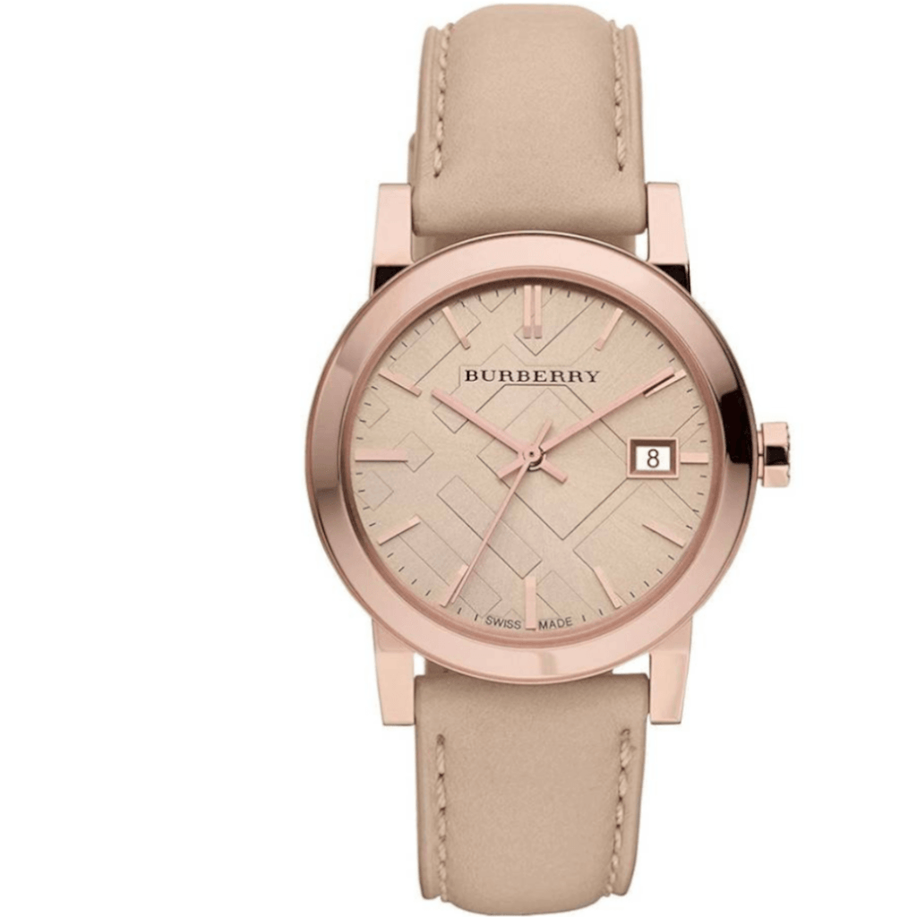 Burberry The City Gold Dial Beige Leather Strap Watch for Women - BU9210 Buy Now By Burberry