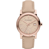 Burberry The City Gold Dial Beige Leather Strap Watch for Women - BU9210 Buy Now By Burberry