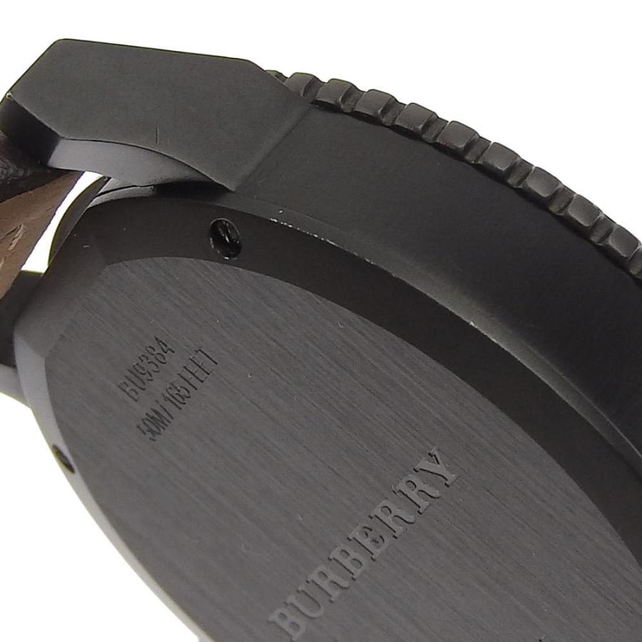 Burberry The City Chronograph Ion Plated Grey Dial Grey Leather Strap Watch for Men - BU9384 Buy Now By Burberry
