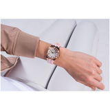 Guess Cosmo Diamonds Silver Dial Pink Silicone Strap Watch for Women - GW0034L3 Buy Now By Guess