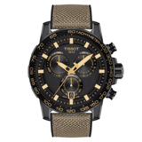 Tissot Supersport Chrono Black Dial Beige Nylon Strap Watch For Men - T125.617.37.051.01 Buy Now By Tissot