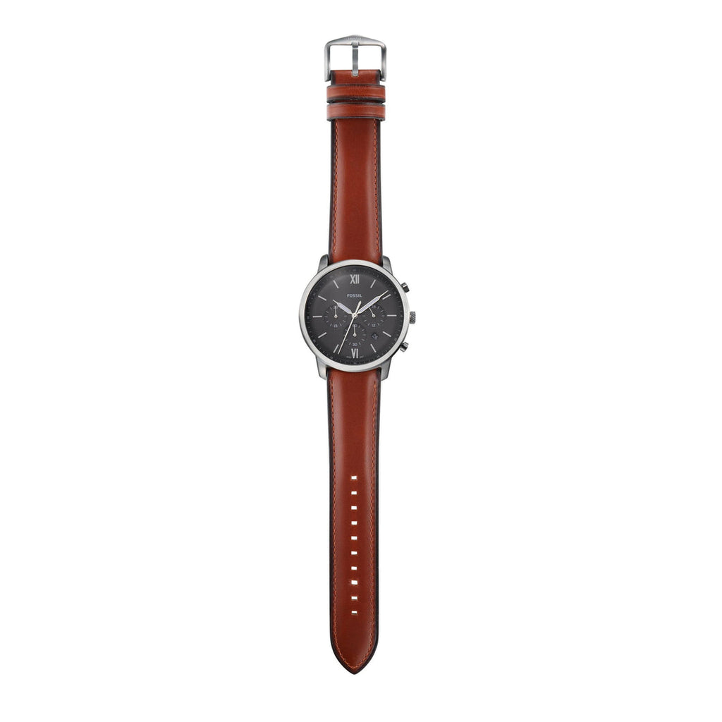 Fossil Neutra Chronograph Grey Dial Brown Leather Strap Watch for Men - FS5512 Buy Now By Fossil