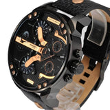 Diesel Mr Daddy 2.0 Chronograph Black Dial Black Leather Strap Watch For Men - DZ7350 Buy Now By Diesel
