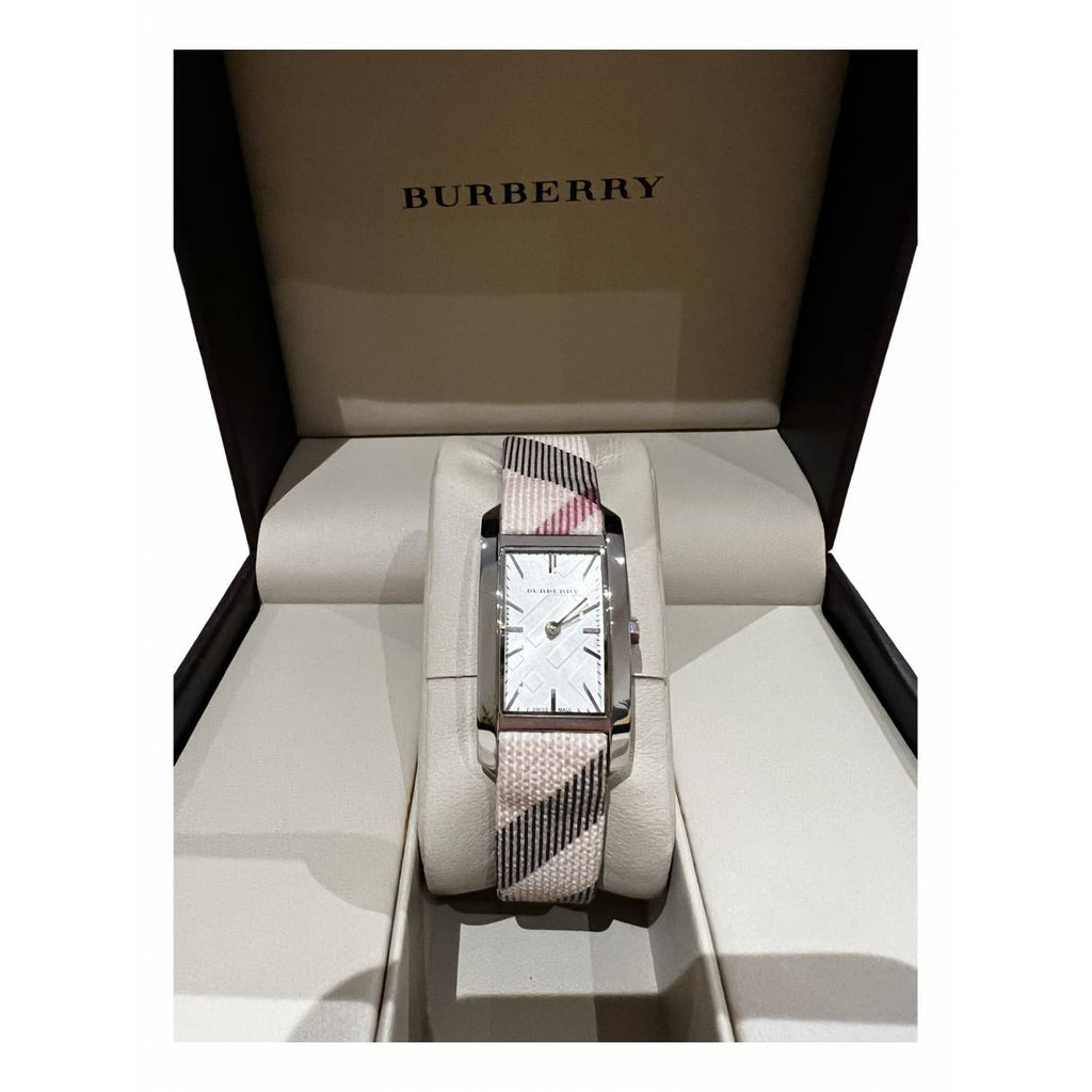 Burberry The Pioneer Grey Dial Leather Strap Watch for Women - BU9504