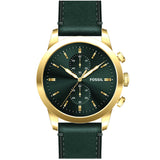 Fossil Townsman Chronograph Green Dial Green Leather Strap Watch for Men - FS5599 Buy Now By Fossil