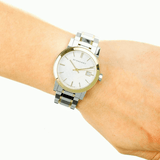 Burberry The City Silver Dial Two Tone Steel Strap Watch for Women - BU9214 Buy Now By Burberry
