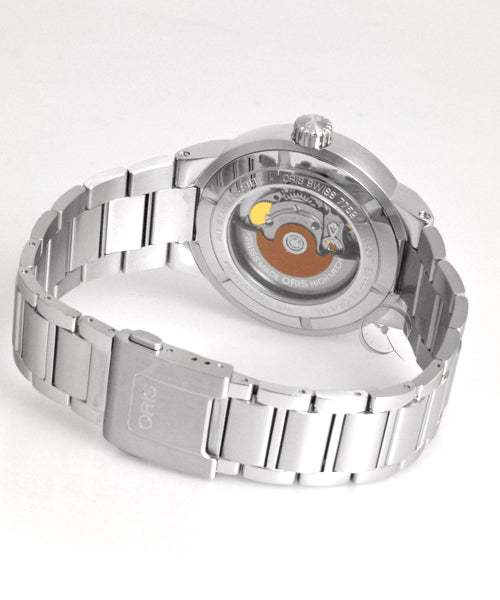 Oris TT1 Engine Date Skeleton Black Dial Silver Steel Strap Watch for Men - 0173377524124-0782408 Buy Now By Oris