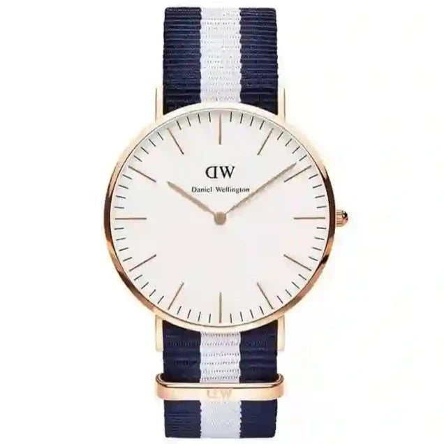 Daniel Wellington Classic Glasgow White Dial Two Tone NATO Strap Watch For Women - DW00100031 Buy Now By Daniel Wellington