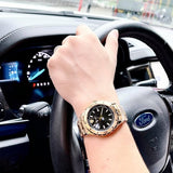 Versace Hellenyium Quartz Black Dial Gold Steel Strap Watch For Men - VE3A00820 Buy Now By Versace