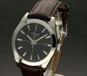 Tissot Gentlemen Black Dial Brown Leather Strap Watch for Men - T127.410.16.051.01 Buy Now By Tissot