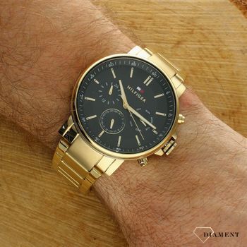 Tommy Hilfiger Tyson Chronograph Black Dial Gold Steel Strap Watch For Men - 1710589 Buy Now By Tommy Hilfiger