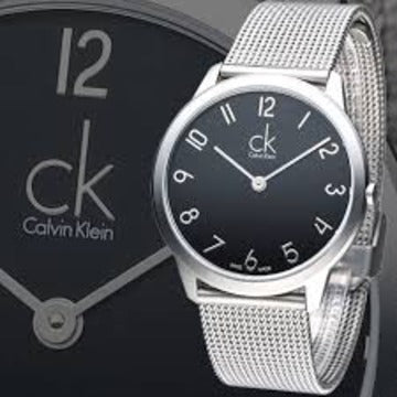 Calvin Klein Minimal Black Dial Silver Mesh Bracelet Watch for Men - K3M51151 Buy Now By Calvin Klein