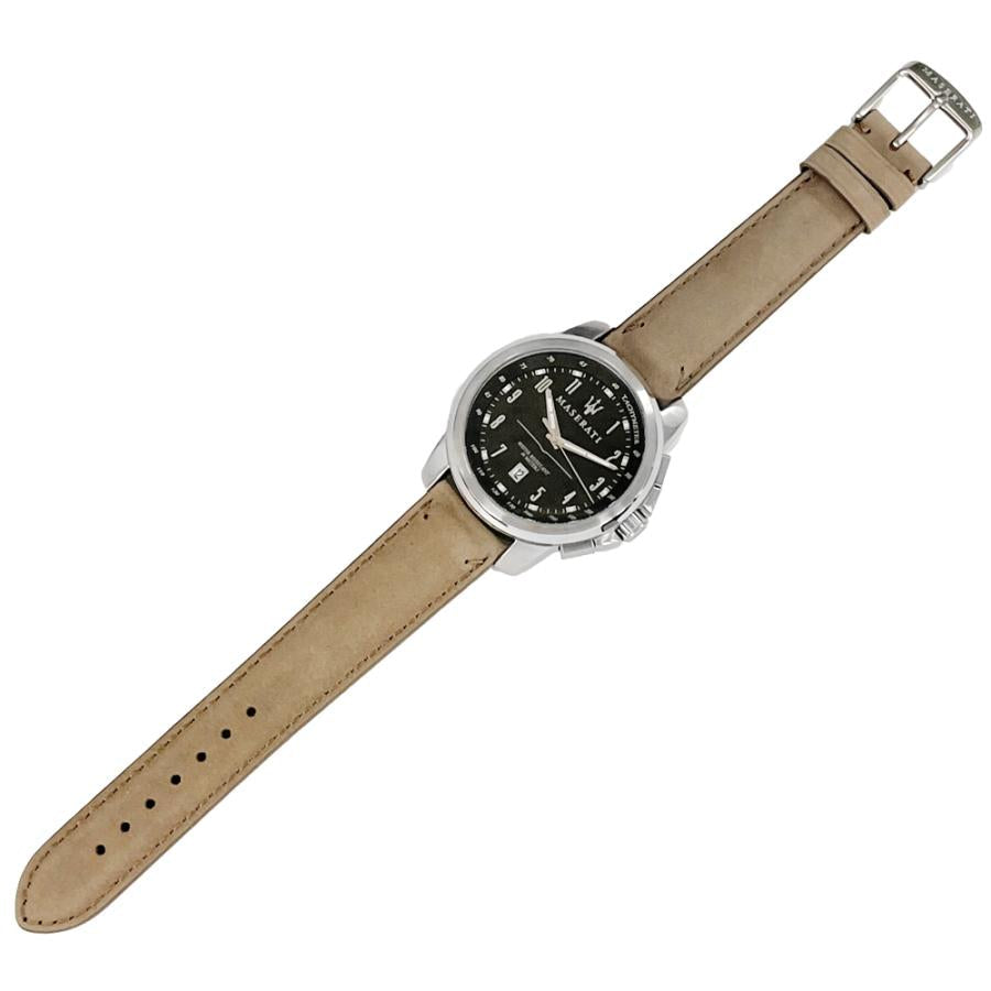 Maserati Successo Black Dial Beige Leather Strap Watch For Men - R8851121004 Buy Now By Maserati