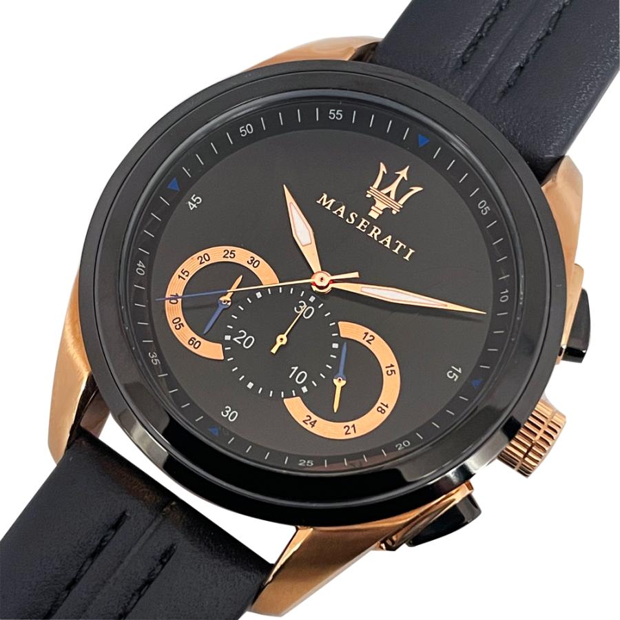 Maserati Traguardo 45mm Black Dial Watch Black Strap For Men - R8871612025 Buy Now By Maserati