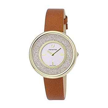 Swarovski Crystalline Pure White Dial Brown Leather Strap Watch for Women - 5275040 Buy Now By Swarovski