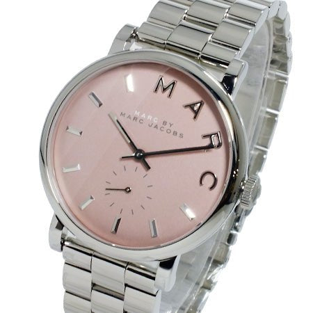 Marc Jacobs Baker Pink Dial Silver Steel Strap Watch for Women - MBM3280 Buy Now By Marc Jacobs