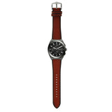 Fossil Everett Chronograph Grey Dial Brown Leather Strap Watch for Men - FS5799 Buy Now By Fossil