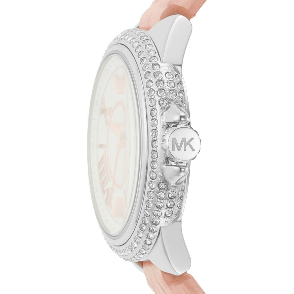 Michael Kors Camille Three-Hand Crystals White Dial Pink Leather Strap Watch for Women - MK2963 Buy Now By Michael Kors