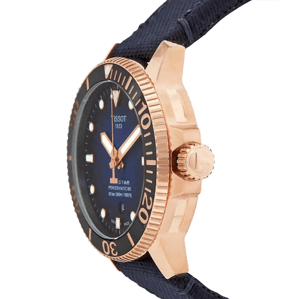 Tissot Seastar 1000 Powermatic 80 Blue Dial Blue Nylon Strap Watch for Men - T120.407.37.041.00 Buy Now By Tissot