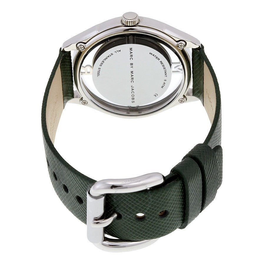 Marc Jacobs Tether Transparent Green Dial Green Leather Strap Watch for Women - MBM1378 Buy Now By Marc Jacobs
