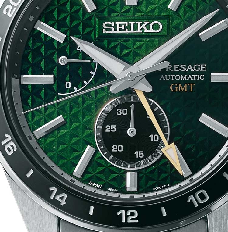 Seiko Presage Sharp Edged Series GMT Green Dial Silver Steel Strap Watch For Men - SPB219J1 Buy Now By Seiko
