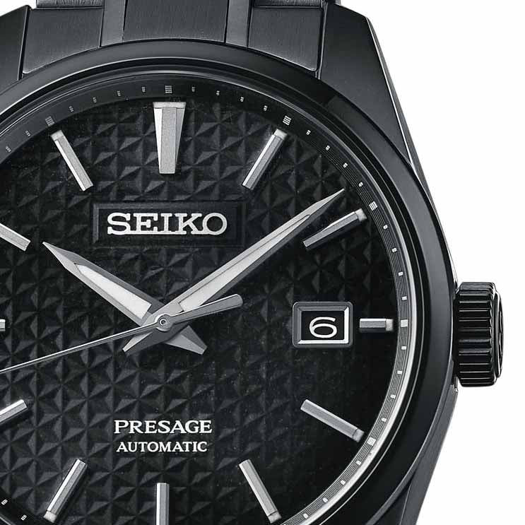 Seiko Presage Sharp Edged Series Black Dial Black Steel Strap Watch For Men - SPB229J1 Buy Now By Seiko