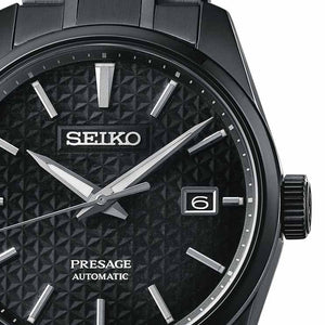 Seiko Presage Sharp Edged Series Black Dial Black Steel Strap Watch For Men - SPB229J1 Buy Now By Seiko