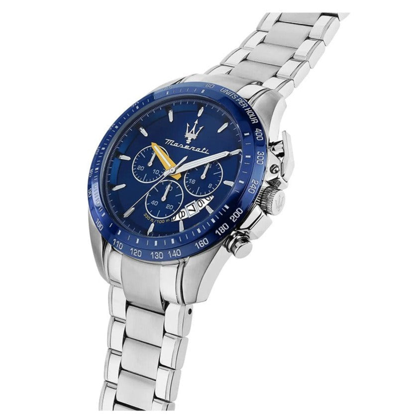 Maserati Traguardo Chronograph Modena Edition Blue Dial Silver Steel Strap Watch For Men - R8871612039 Buy Now By Maserati