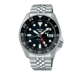 Seiko 5 Sports Automatic GMT Black Dial Silver Steel Strap Watch For Men - SSK001K1 Buy Now By Seiko