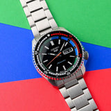 Seiko 5 Sports SKX Series Regatta Timer Retro Blue Dial Silver Steel Strap Watch For Men - SRPK13K1 Buy Now By Seiko