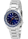 Seiko 5 Sports Petrol Blue Checker Flag Special Edition Blue Dial Silver Steel Strap Watch For Men - SRPK65K1 Buy Now By Seiko