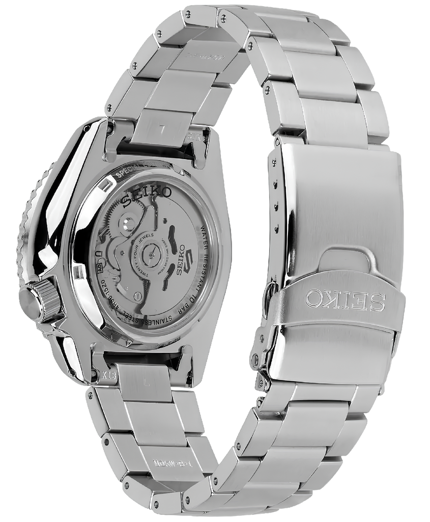 Seiko 5 Sports Checker Flag Special Edition Black Dial Silver Steel Strap Watch For Men - SRPK67K1 Buy Now By Seiko