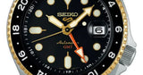Seiko 5 Sports SKX GMT Automatic Mocha Black Dial Brown Leather Strap Watch For Men - SSK036K1 Buy Now By Seiko