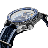 Seiko 5 Sports Honda Super Cub Limited Edition Blue Dial Two Tone NATO Strap Watch For Men - SRPK37K1 Buy Now By Seiko