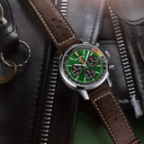 Breitling Top Time B01 Ford Mustang Green Dial Brown Leather Strap Watch for Men - AB01762A1L1X1 Buy Now By Breitling