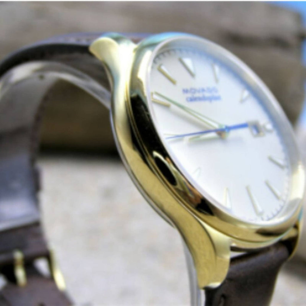 Movado Heritage Calendoplan Beige Dial Brown Leather Strap Watch for Men - 3650003 Buy Now By Movado