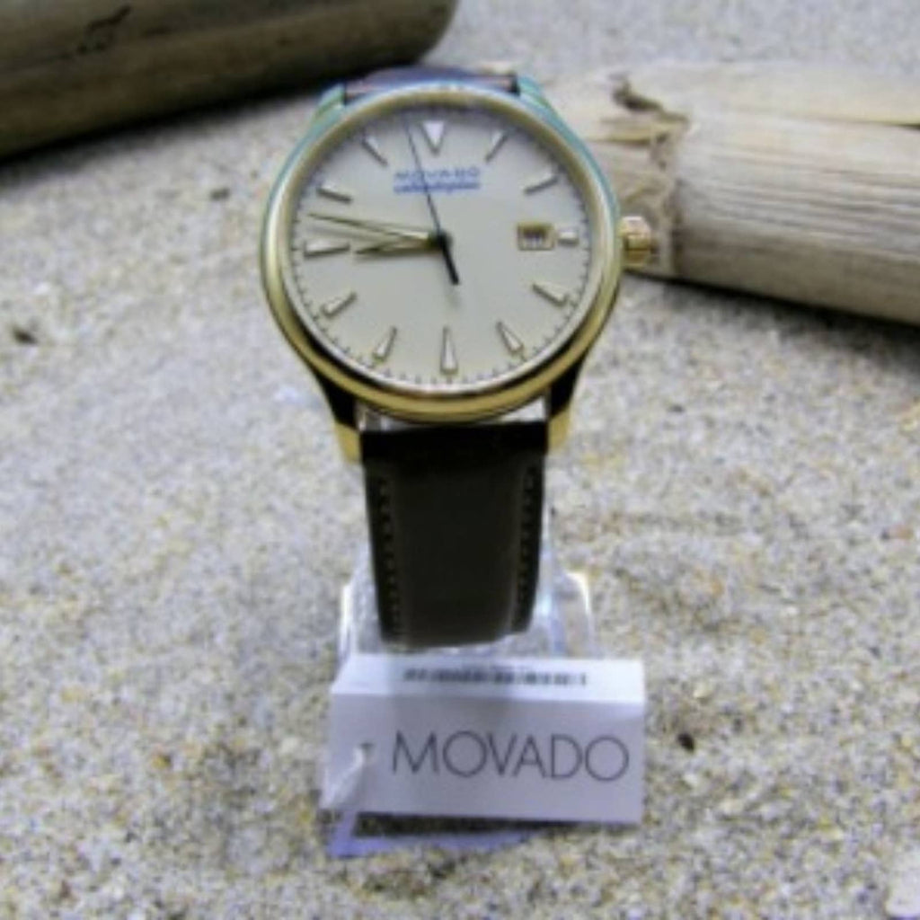 Movado Heritage Calendoplan Beige Dial Brown Leather Strap Watch for Men - 3650003 Buy Now By Movado
