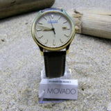 Movado Heritage Calendoplan Beige Dial Brown Leather Strap Watch for Men - 3650003 Buy Now By Movado