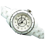 Chanel J12 Diamonds Quartz Mother of Pearl White Dial White Steel Strap Watch for Women - J12 H2570 Buy Now By Chanel