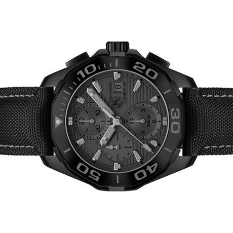 Tag Heuer Aquaracer Automatic Chronograph Special Edition Titanium Grey Dial Black Leather Strap Watch for Men - CAY218B.FC6370 Buy Now By Tag Heuer
